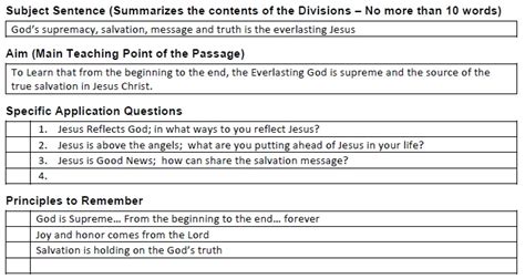 Homiletics Bsf Worksheet