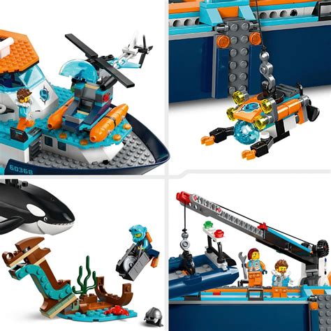 LEGO City 60368 Arctic Explorer Ship Big Floating Boat Toy | Smyths Toys UK