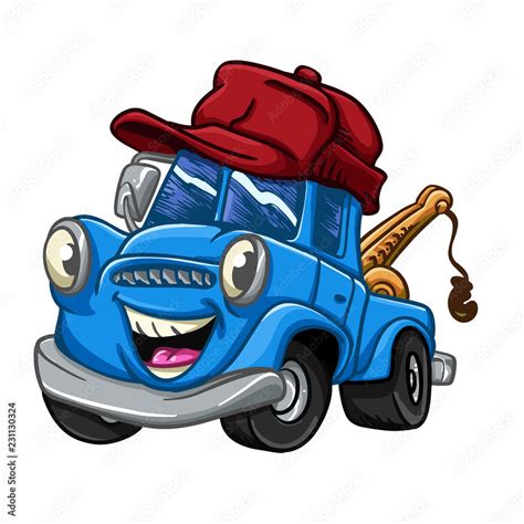 Blue truck - truck cartoon - cars for kids Vector Illustration Stock ...