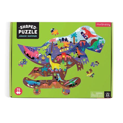 Mud Puppy 75pc Shaped Puzzle Jurassic Skatepark