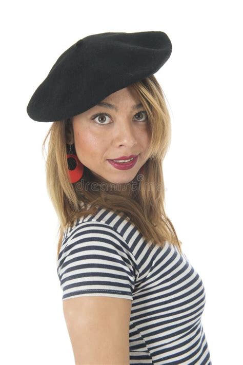 Jeune Fille Française Avec Du Pain Et Le Vin Photo stock Image du