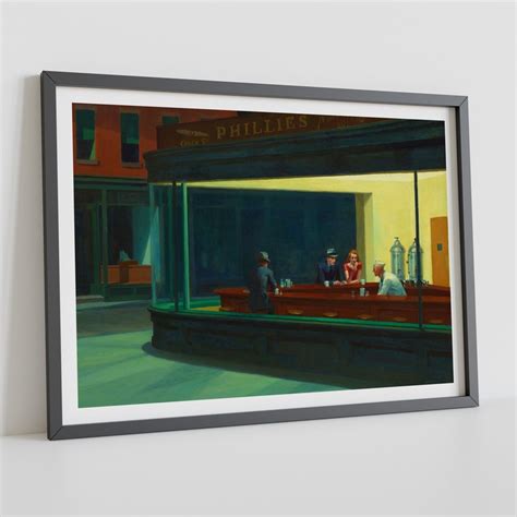 Nighthawks Poster And Wall Art Prints By Edward Hopper Etsy Uk