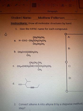 Answered Eo Give The Iupac Name For Each Compound Ch Ch Ch A H C