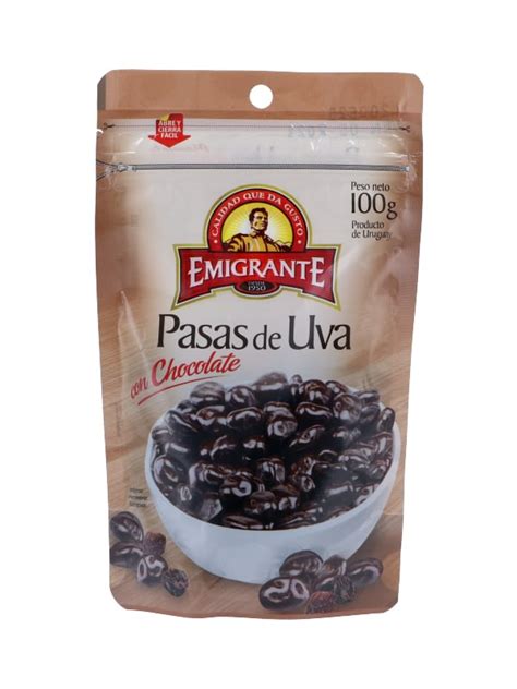 Pasas De Uva Con Chocolate Doy Pack 100gr SKU 203987 PONTYN S A