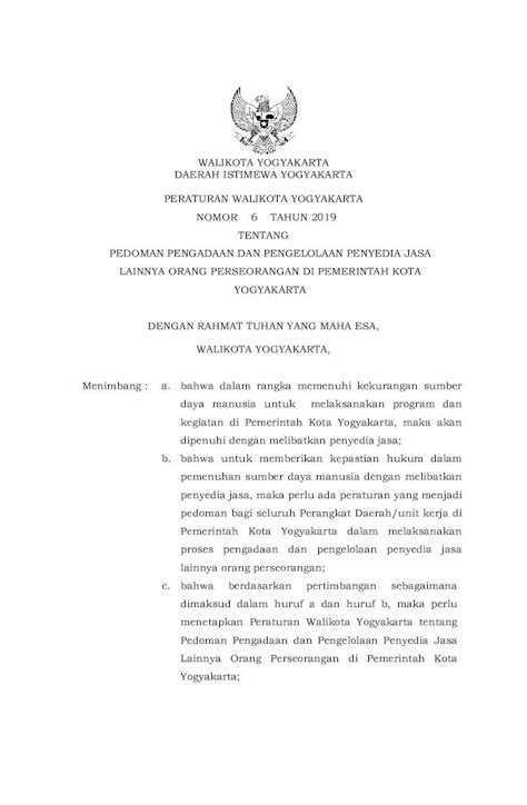 PDF WALIKOTA YOGYAKARTA DAERAH ISTIMEWA YOGYAKARTA Pengadaan