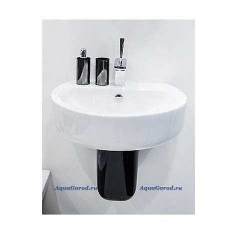 Умывальник с полупьедесталом Sanita Luxe Best Color Black Черный купить ...