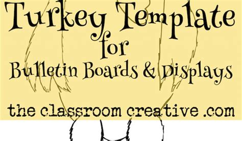 Turkey Template For Bulletin Board November And Thanksgiving Bulletin