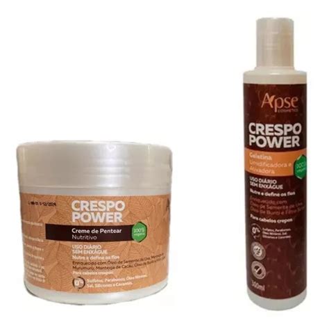 Kit Creme De Pentear 500g E Gelatina 300ml Crespo Power Apse