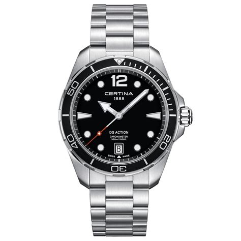 Certina DS Action Chronometer Black Dial Steel Bracelet C0324511105700