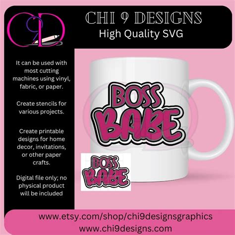 SVG Boss Babe Layered SVG Digital File Etsy