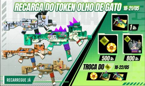 Free Fire Recebe Evento De Recarga Token Do Olho De Gato