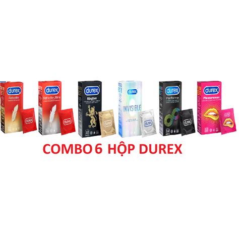 FREESHIP Combo 6 hộp Bao cao su Durex Performa Fertherlite