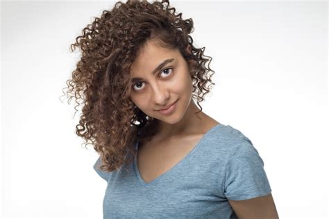 Premium Photo Portrait Of A Beautiful Mixed Race Brunette Girl With Clean Skin
