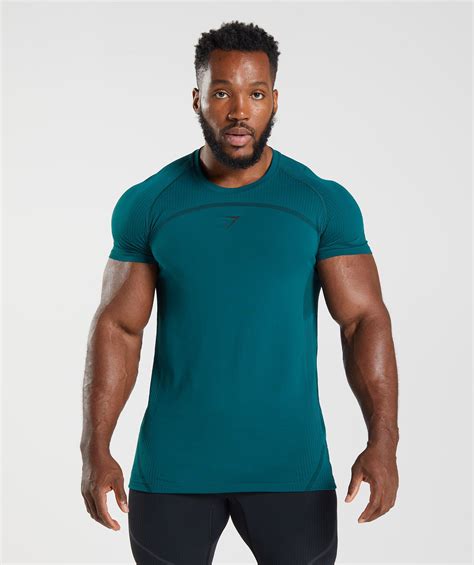 Gymshark 315 Seamless T Shirt Winter Teal Black Gymshark