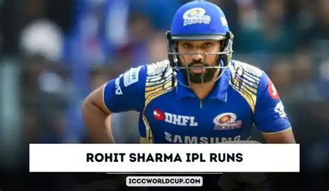 Rohit Sharma IPL Runs – Year by Year (2008-2023) - ICC Cricket World Cup