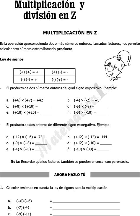 Conjunto De Los N Meros Enteros Ejercicios Pdf