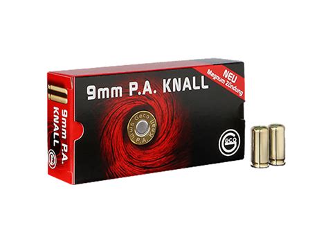 Platzpatronen Geco Kaliber 9 mm P A Nitro für Pistole Messin