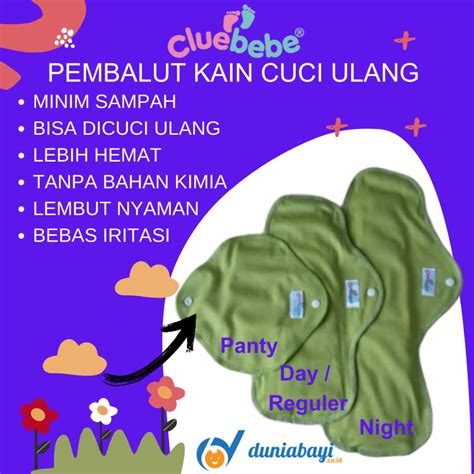 Jual Cluebebe Menspad Pembalut Kain Cuci Ulang Tipe Panty Liner