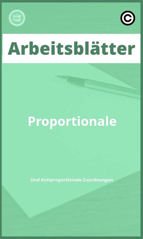 Proportionale Und Antiproportionale Zuordnungen Arbeitsbl Tter L Sungen Pdf