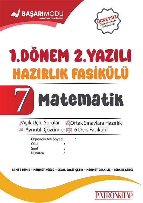 7 Sınıf Matematik 1 Dönem 2 Yazılı Hazırlık Fasikülü Başarı Modu