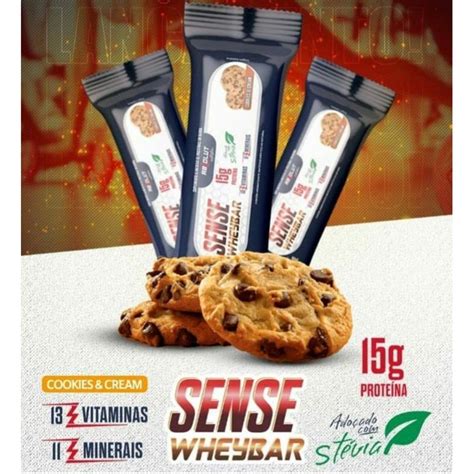 Caixa de barra de Proteína Sense Whey Bar 12 unidade Absolut