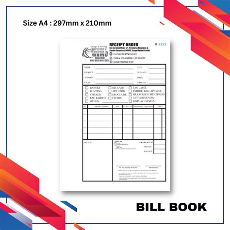 Bill Book (Large) – MVMC PRINT2U