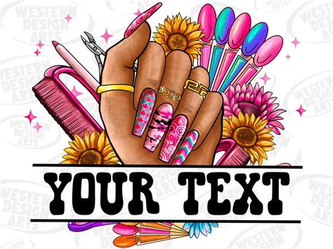 Nail Boss Your Text Png Nail Technician Nail Png Sublimation Design