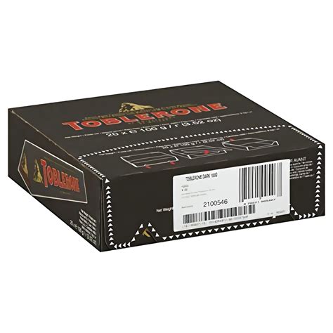 Toblerone Dark Chocolate Bar Candy 352 Ounce 80 Per Case