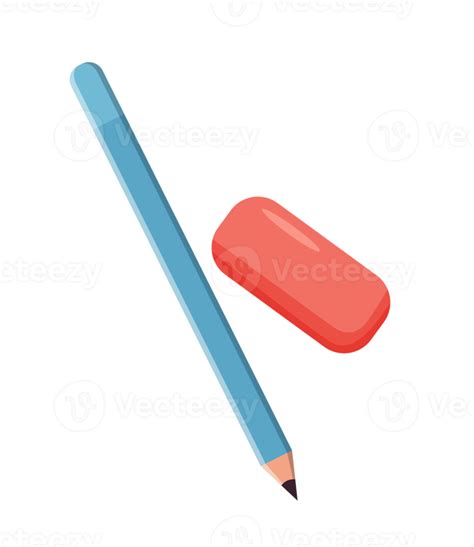 Free pencil and rubber isolated illustration 21952998 PNG with ...