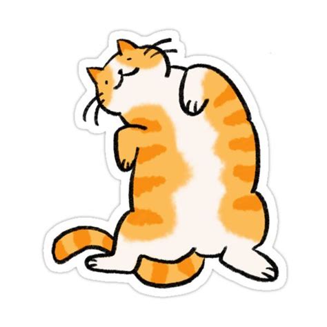 Orange Tabby Cat Sticker For Sale By Eunana Cat Stickers Orange