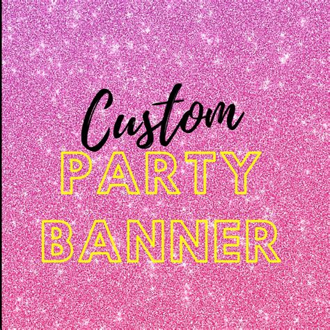 Custom Party Banner - Etsy