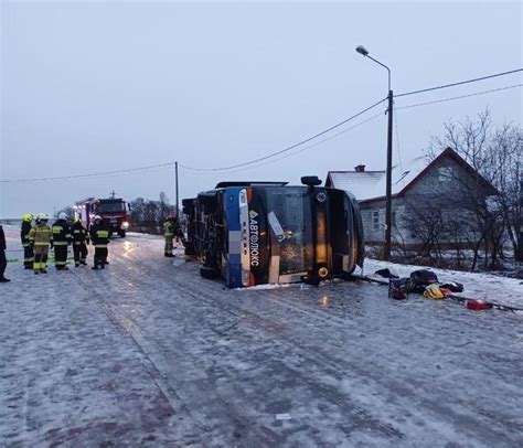 Wypadek Ukrai Skiego Autokaru Os B Trafi O Do Szpitali Lublin