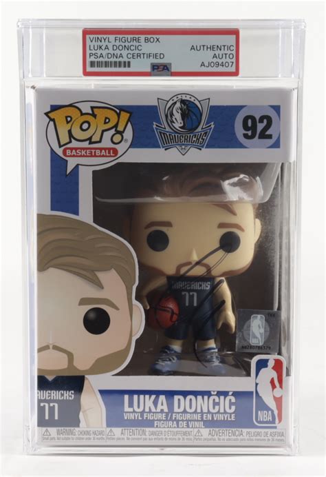 Luka Doncic Signed Mavericks 92 Basketball Funko Pop Vinyl Figure