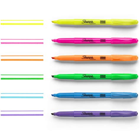 Buy Sharpie Pocket Highlighters Chisel Tip Fluorescent Colors 12