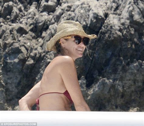 Elle Macpherson Shows Impressive Toned Form At 51 In A Skimpy Burgundy Bikini Daily Mail Online