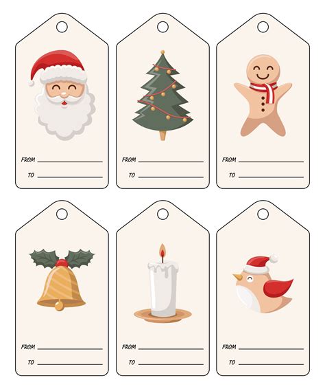 Christmas Gift Tags Free Printable To Color