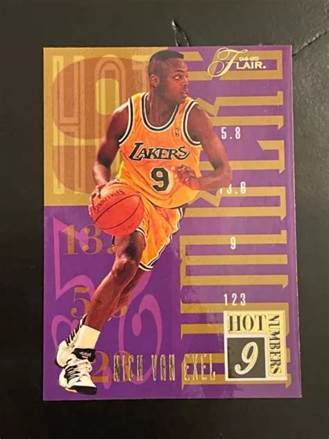 1994 95 FLAIR HOT Numbers Nick Van Exel 19 Los Angeles Lakers B EUR