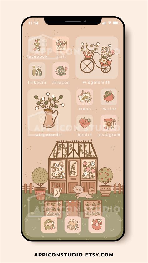 Cottagecore IOS 14 App Aesthetic IOS14 Icons IPhone App Icons Floral