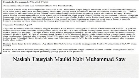 3 Tausyiah Maulid Nabi Muhammad Saw 2023 Singkat Bersholawat Dan Kisah