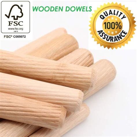 Wooden Dowels Hardwood 6mm 8mm 10mm 12mm Chamfered Fluted Pin Wood