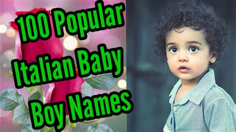 Popular Italian Baby Boy Names Italian Baby Boy Names Youtube