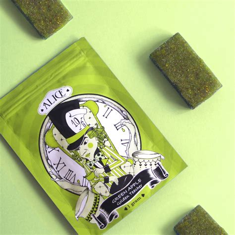 Buy Alice Green Apple Mushroom Gummy 1 Gram Online At Top Shelf Bc