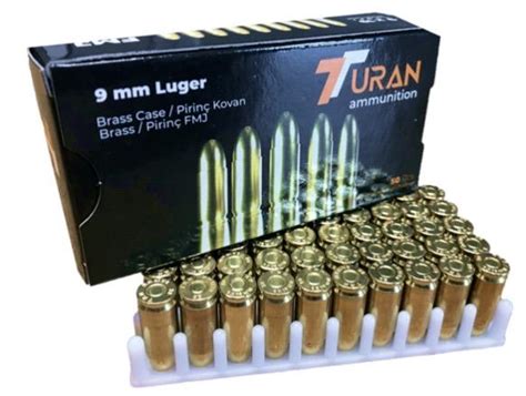 Turan 9mm 115gr Fmj Brass 1000 Round Case 310 Gun Deals