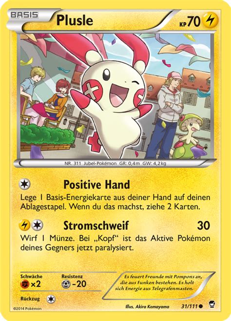 Plusle 31 111 Wert Bild Künstler Seltenheit Pokemonkarte de