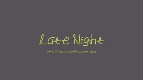 Late Night Font Download Free For Desktop And Webfont