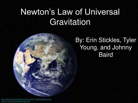 Ppt Newtons Law Of Universal Gravitation Powerpoint Presentation