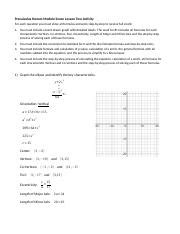 Precalculus Honors Module Seven Lesson Two Activity Docx Precalculus