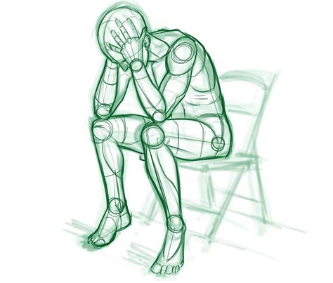 Lonely Man Crying Alone Male Person Sad Figure Sketching Figure