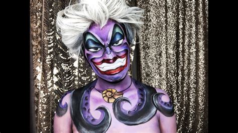 Disneys The Little Mermaid Ursula L Facepaint Makeup Tutorial Youtube