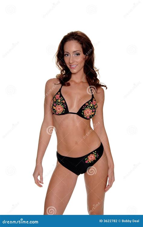 Bikini Floral Noir Photo Stock Image Du Rester Mode